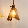 Lampy wiszące nordyckie retro mosiężne światła szklane stół jadalnia sypialnia nocna kreatywna mała E27 AC110V 220V