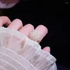 Klusterringar 2023 Ankomst Lätt lyxig utsökt elegant kristallblomma för kvinnor mode geometriska smycken flicka gåvor