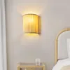 Wall Lamp Woven Fabric Cream Wind Bedroom Bed Living Room B&B Modern Simple Hallway Lighting