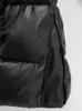 Kvinnors jackor xnwmnz kvinna faux läder termisk huva bomull lång kappa med bälte kvinnor chic vindtät varma kvinnliga högkvalitativa vinterrockar 221231
