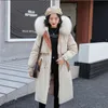 Nouveau Long avec capuche femme femmes manteau d'hiver épais vers le bas coton poches veste femmes Outwear grande taille XXXL
