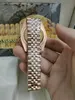 Con scatola originale Orologi di lusso 41MM Oro 18 carati Quadrante con indice di rodio scuro Orologio da polso automatico da uomo di marca di moda 202365