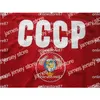 カレッジホッケーは402 Fetisov USSR CCCPロシアホッケージャージ20 Vladislav Tretiak 17 Kharlamov Replica Russia Embroidered Vintage Jersey