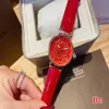 Relojes de marca para mujer y niña, reloj de pulsera de lujo con correa de cuero estilo flor de cristal L43263E