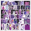 Cadeau cadeau 64pcs violet anime autocollant esthétique autocollants bricolage voyage bagages guitare réfrigérateur ordinateur portable cool graffiti scrapbooking