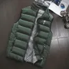 Autumn Winter Men's Down Vest Luxury Print Sleeveless Vest Jacket Plus Size Cotton Slim Warm Lightweight Brand261e