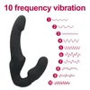 Sex Toys massaggiatore vibratori strap-on senza spalline per donne coppie erotiche lesbiche con pene vibrante a doppia testa