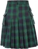 Herrdräkter herrar skotska tartan kilt casual pläd bälte veckade bilaterala retroverktygskläder för män höstbyxor kjolar