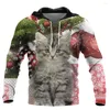 Herrspåriga vintermodemärke Design Herr hoodie 3D -tryck jul snögubbe förtjockad Pullover Sports tröja Sweate