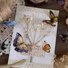 Gift Wrap 40pcs/Pack PET Vintage Butterfly Stickers DIY Diary Notebook Hand Account Self-Adhesive Stationery Scrapbook Stick Label