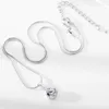 Серьги ожерелья устанавливают классические свадебные украшения для женщин многоцветно -цирконный серебряный цвет модные украшения KCS256