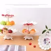 Assiettes Gâteau Stand Après-midi Thé De Mariage Avec Base Vaisselle De Fête Ustensiles De Cuisson Plateau En Plastique Présentoir Outils De Décoration