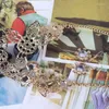 Kolczyki naszyjne Zestaw kobiety kolczyki z stopu retro kwiat luksusowy damski biżuteria m8694