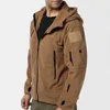 Outdoor Jackets Hoodies Militaire tactische jas voor heren 2021 Autumn Winter Hapleed Coat Outdoor Wandel Hunting Combat Camping Shell Jackets For Men 0104