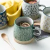Кружки ретро сельская местность чай время классический глицевой керамический кофейный чашка для завтрака подарки для любителей