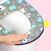 Toalettstol täcker supersöt täckning med handtag tjockt plysch mode dragkedja sömmar färg vattentäta badrumstillbehör
