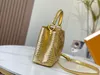 Модная золотая сумка для плеча роскошные сумки дизайнерские сумки серебряный серебряный поперечный кусочек мешок крокодила для печати яркая кожа 2023 зима