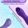 Sex Toy Massager Double Head -lägen Klitoris sugande slickande vibratorer G Spot Stimulate Vaginal Nipple Massager Blowjob Toys For Women Par