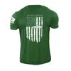 Men's One Nation Under God USA Flag T Shirt Patriótico Americano 100% Algodón