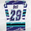 Kolej Hokeyi Thr Özel Vintage ECHL Giyer Orlando Solar Bears 27 Eric Faille 29 David Bell 3 Carl Nielsens Hokey Forması Dikişli işlemeli Herhangi Bir Ad Sizin