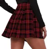 Jupes femmes Style Harajuku mode mignon Kawaii filles taille haute Plaid plissé jupe décontractée