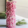 装飾的な花6PCS/ロットフラワーロウ人工シルクハイドジア3Dウォールウェディングバックドロップデコレーションステージ40 60cm