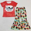RTS Baby Girl Clothing Set Spring Summer Summer Kids Designer Rous Girls Manga Shorl Bell Roupfits Boutique Kids Sets Wholesale Bulk