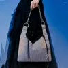이브닝 백 럭셔리 여성의 빈티지 패션 인쇄 자수 체인 한 어깨 크로스 바디 백 y2k 세련된 문학 핸드백 토트