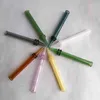 Labs Nector Collector Glass Straw Dab Pipe Rig Stick mit Doppelkreisstift Stil 11 cm Ölbrenner Rauchzubehör Rohre für Wasserpfeifen Wasserbongs Mundstück Verkauf