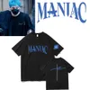 T-shirt maschile Stray Kids 2nd World Tour "Maniac" in Giappone T-shirt grafico Uomini da donna camicie hip hop 90s tops vestiti t230103