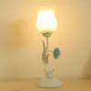 مصابيح المائدة Homhi Rose Flower LAMP LED LED for Girl Bedroom Edside Decorarion Decorarion Clet