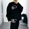 Oversized Sweater Men Women Sweaters Black Gray Sweatshirts Knit Jacquard Sweater