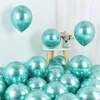 10inch 50pcslot New Glossy Metal Pearl Latex Balloons Thick Chrome Metallic Colors Inflatable Air Balls Birthday Party Decor