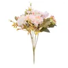 Fleurs décoratives 1 pc pivoine artificielle soie Rose Bouquet pour fête mariage Table décoration faux maison intérieur bricolage décor