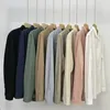 Mäns avslappnade skjortor 2031 Spring Fall Fashion Cotton Högkvalitativ mäns solida färg enkel skjorta japan stil långärmad basblus topp