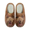 Zapatillas Animal Print Design Home Cotton Custom Mens Womens Sandals Felpa Casual Keep Warm Shoes Thermal Slippe