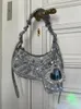 Bolsas de cintura Diamantes da moda Mulher Lua Designer de ombro S Punk Crossbody Shinny Rock Messenger Bag Y2K Burse 230103