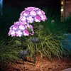 Solar Yard Landscape Ground Light Party Stand LED Garden Decor Lantern Outdoor Hydrangea Shape Stake Waterproof Lighting