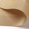 Table Mats 4pcs Gold Placemats Washable PVC Dining Set Weave Mat Diagonal Frame Teslin Cloth Disc Bowl Nonslip Easy Clean Pad