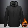 Outdoor Jackets Hoodies plus dikkere Jaquetas Men Men Winter Warm Fleece waterdichte winddichte jas Outdoor Sports Hooded 0104