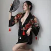 Etnische kleding Japanse kimono traditionele geisha kostuum vrouwen sexy jurk Japan haori yukata cosplay ff2396