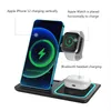 15W 3 In 1 Foldable Wireless Charger Stand Portable Wireless Charging Station For iPhone 14 13 12 11 Samrt Phone Airpods Apple Watch With Retail Package