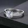 Wedding Rings & Engagement Ring Made With Cubic Zirconia White Gold Color Jewelry As Chirstmas Gift DWR486