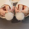 Dangle Earrings Cute Christmas Snowflake Elk Plush For Women Girls Korean Fashion Fur Ball Drop Earring Statement Trendy Jewelry