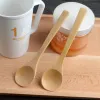 13cm Round Bamboo Wooden Spoon Soup Tea Coffee Honey spoon Spoon Stirrer Mixing Cooking Tools Catering Kitchen Utensil FY2693 0104