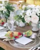 Bord servetter blommönster design fyrkantiga servetter för fest bröllop dekor tethandduk mjuk köksmiddag