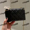 CC Bags Luxusmarke Kosmetiktaschen Hüllen Französische Damen Klassische Kosmetiktasche mit Reißverschluss und Spiegelkoffer Diamantgitter Leder Umhängetasche Tren