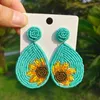 Dangle Earrings Miwens Blue/White/Black Color Sunflower Teardrop For Women High Quality Handmade Beaded Water Drop Jewelry