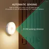 Luci notturne 4 pezzi sensore di movimento Wireless arredamento camera da letto luce 6 LED rivelatore lampada decorativa da parete scala armadio illuminazione della stanza