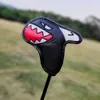 Other Golf Products 9PcsLightweightWaterproofFaux Leather Club Covers Shark Shape Iron Head Covers Accessories 230103